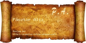 Pásztor Aliz névjegykártya