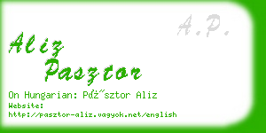 aliz pasztor business card